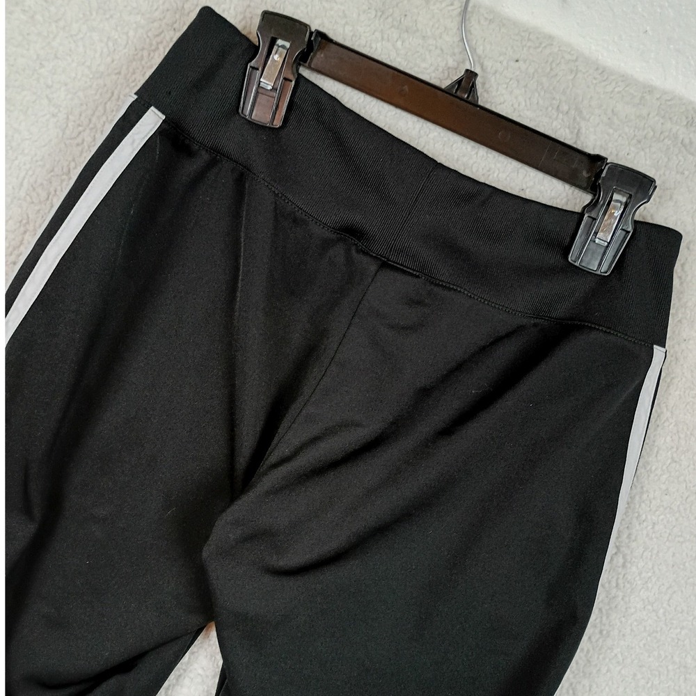 Adidas Track Pants Three Stripe Women S Black Activewear Yoga Gym Pull On - Picture 6 of 11